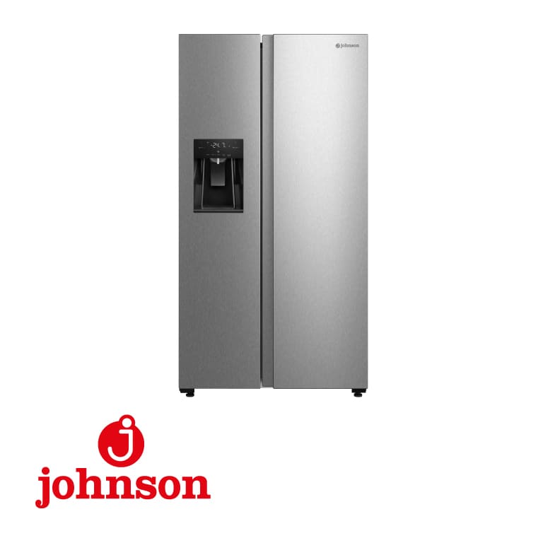 SIDE BY SIDE JOHNSON 179.3X91X70 CM NF CLASE E INOX DISPENSADOR HIELO Y AGUA