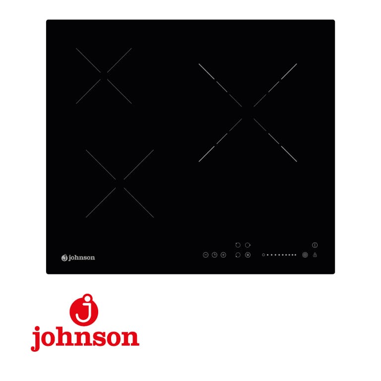 PLACA VITROCERAMICA JOHNSON 3 ZONAS 1 TRIPLE 295MM. CONTROL DESLIZANTE