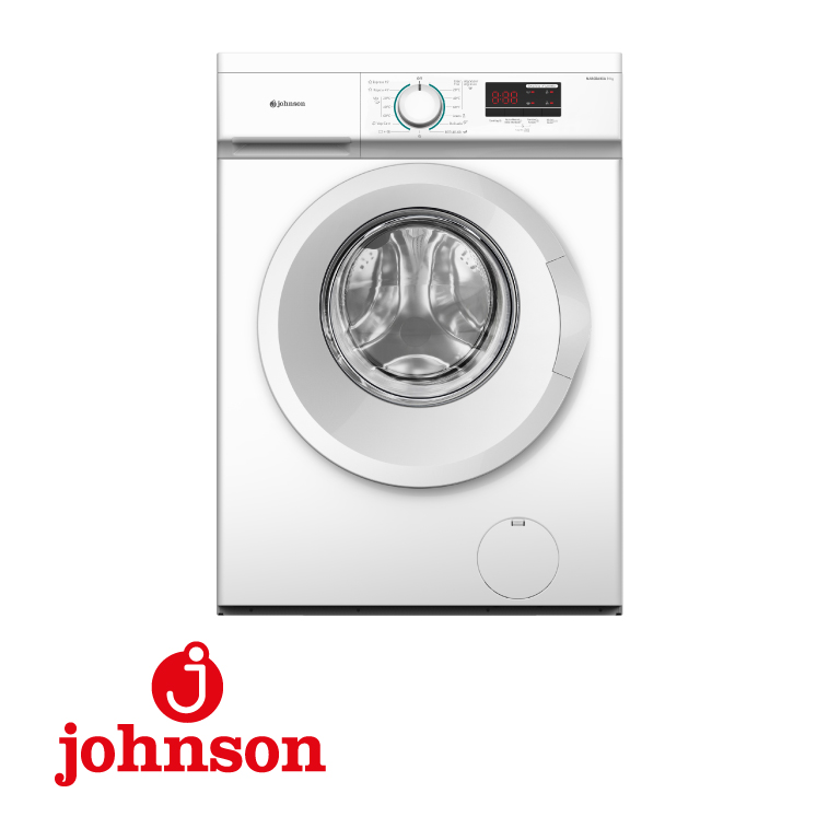 LAVADORA JOHNSON CF 9KG 1400RPM CLASE A INVERTER DISPLAY BLANCA