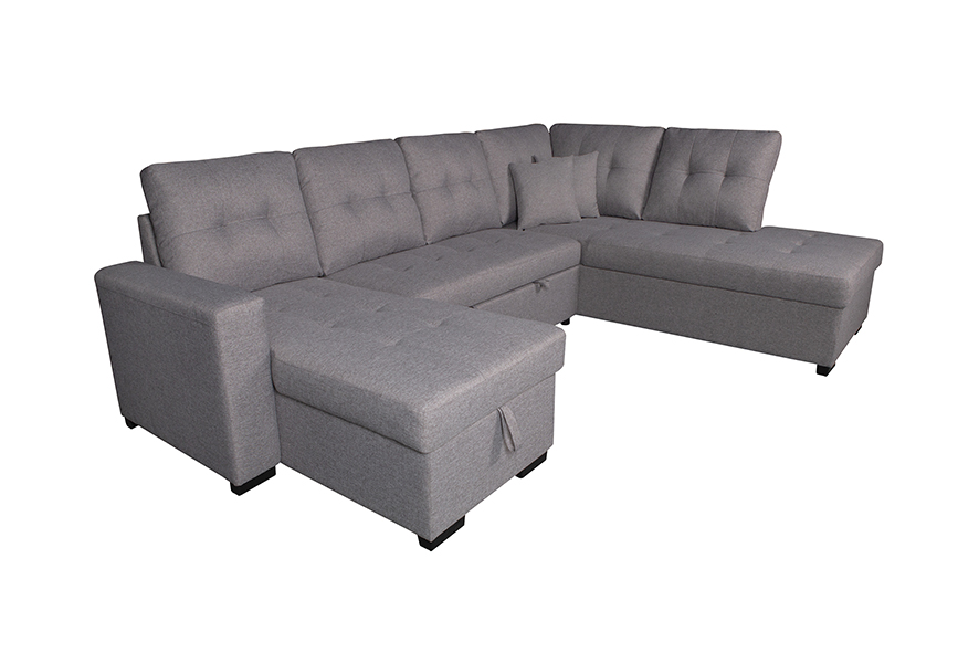 Sofá Chaise Longue Rinconera AITANA – Doble chaise longue con cama y arcón - Imagen 6