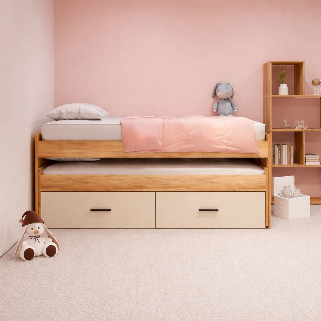 Cama Compacta Elba con Cajonera