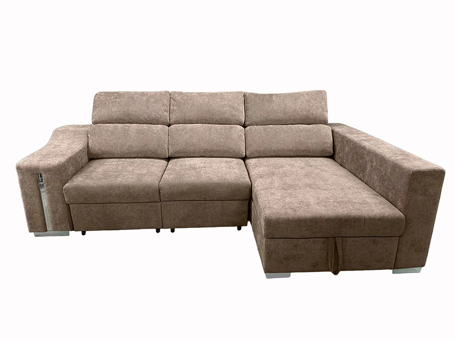 Sofá Chaise Longue Cama Menua Beige - Imagen 2